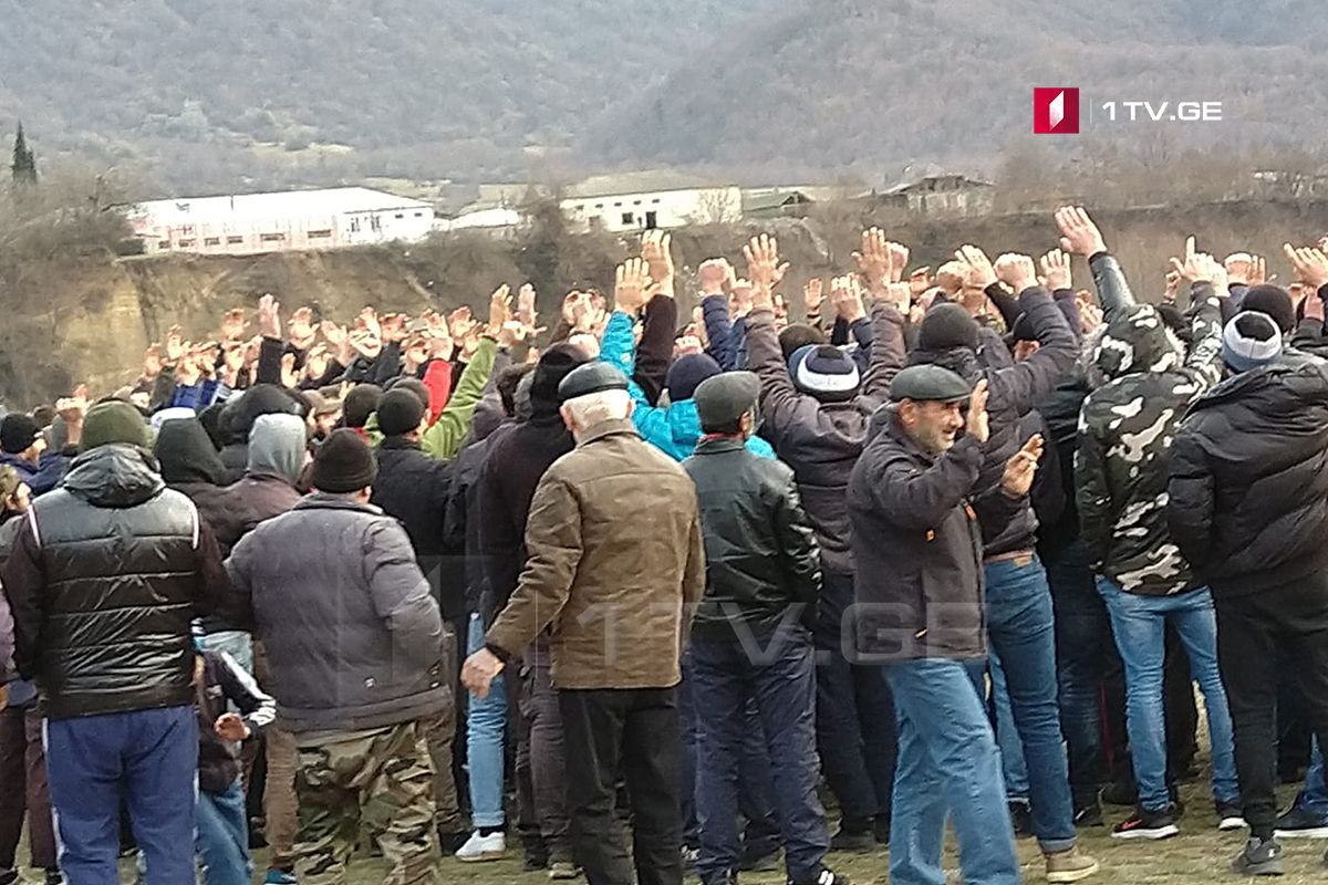 პანკისის ხეობის სოფელ ბირკიანში ჰესების მშენებლობის წინააღმდეგ აქცია მიმდინარეობს