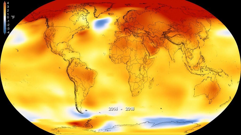 2018 წელი მეოთხე ყველაზე ცხელი წელი იყო კაცობრიობის მეხსიერებაში