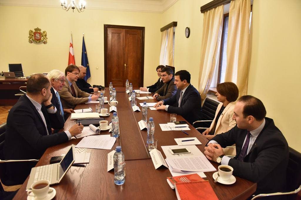 საპარლამენტო უმრავლესობის წარმომადგენლები ვენეციის კომისიის დელეგაციას შეხვდნენ