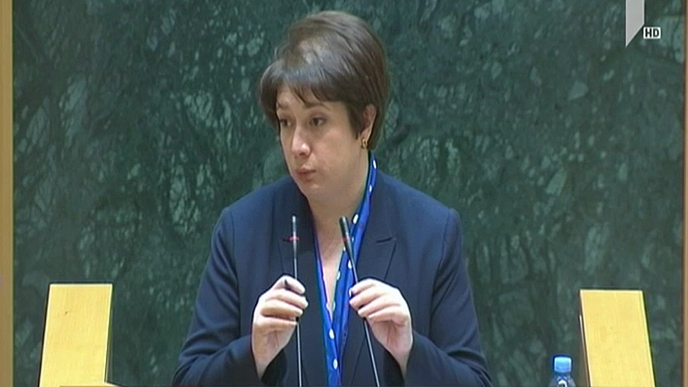 ინფრასტრუქტურის მინისტრი პარლამენტში