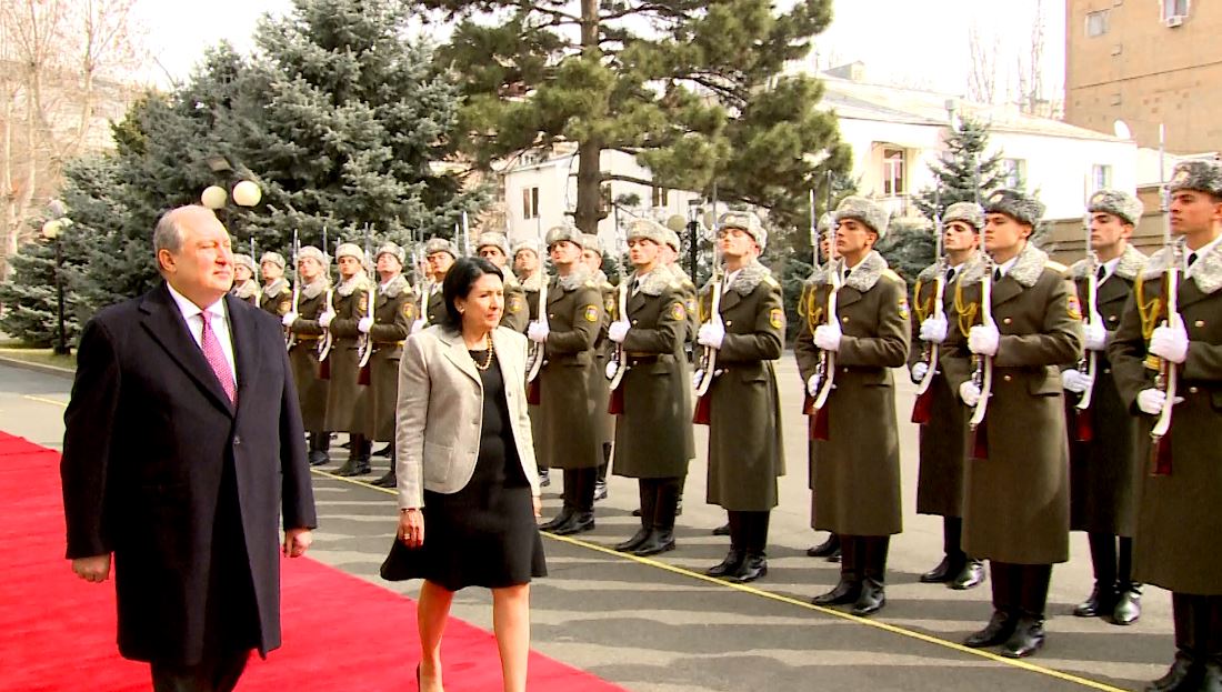 საქართველოს პრეზიდენტმა სომხეთში ოფიციალური ვიზიტი დაასრულა