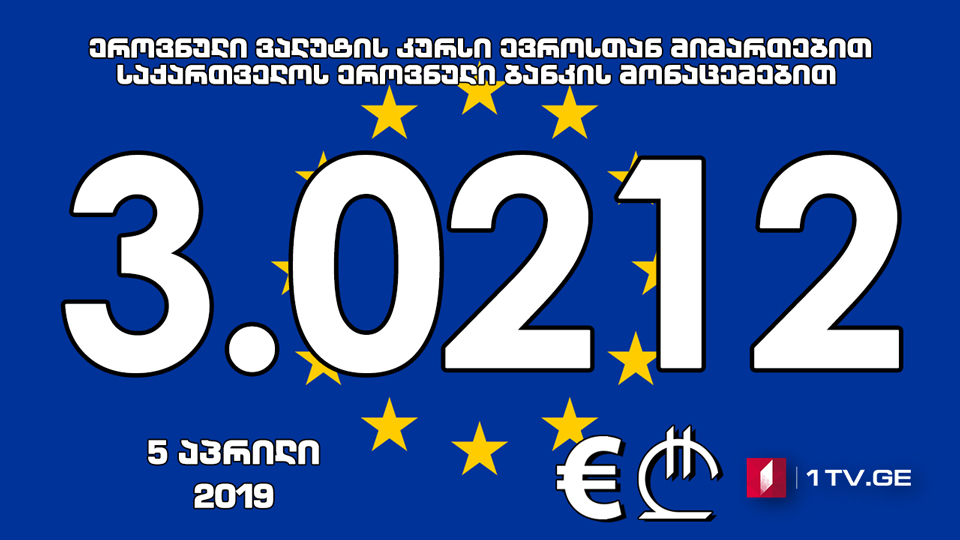 1 ევროს ოფიციალური ღირებულება 3.0212 ლარი გახდა