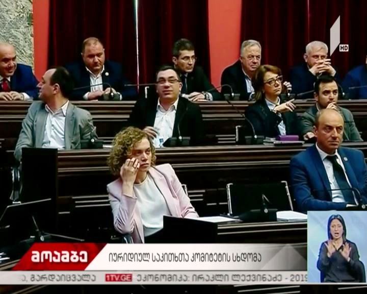 კამათი იურიდიული კომიტეტის სხდომაზე