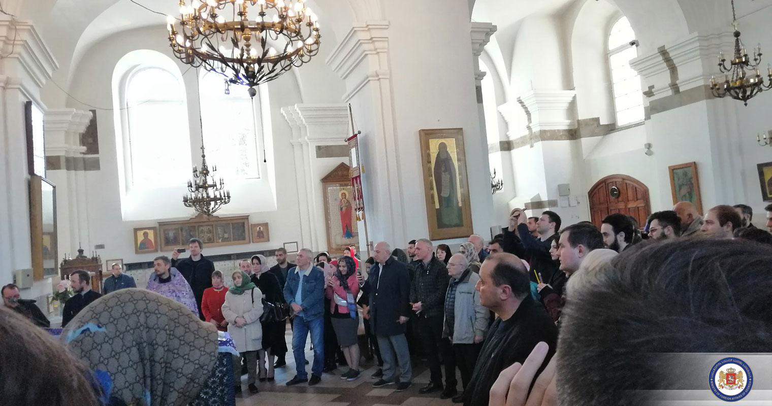 მინსკში, წმინდა პეტრე და პავლე მოციქულების ტაძარში ღვთისმსახურება ქართულ ენაზე პირველად შესრულდა