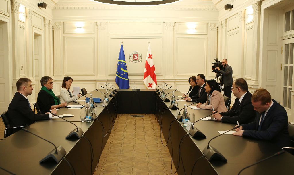 სალომე ზურაბიშვილი ევროპის საბჭოს საპარლამენტო ასამბლეის პრეზიდენტ ლილიან მორი პასკიეს შეხვდა