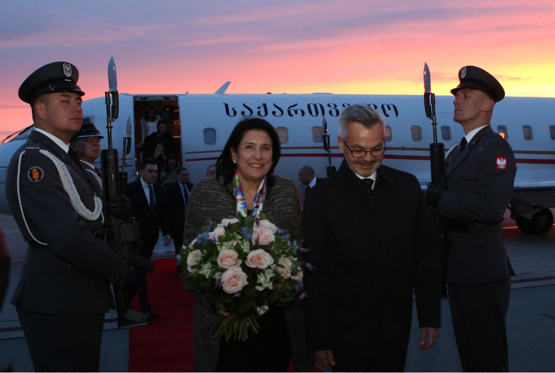 სალომე ზურაბიშვილი ოფიციალური ვიზიტით პოლონეთს ეწვია