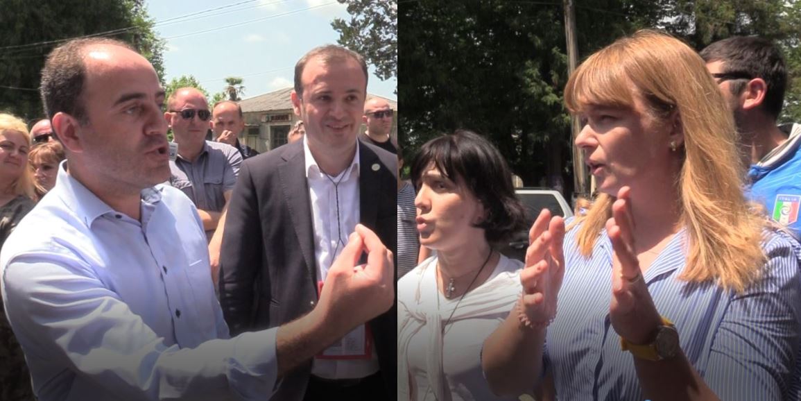 სოფელ კოკში სანდრა რულოვსსა და დავით ნარმანიას შორის სიტყვიერი დაპირისპირება მოხდა [ვიდეო]