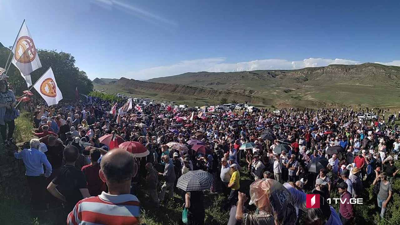 „პატრიოტთა ალიანსის“ აქცია დავით გარეჯის სამონასტრო კომპლექსთან
