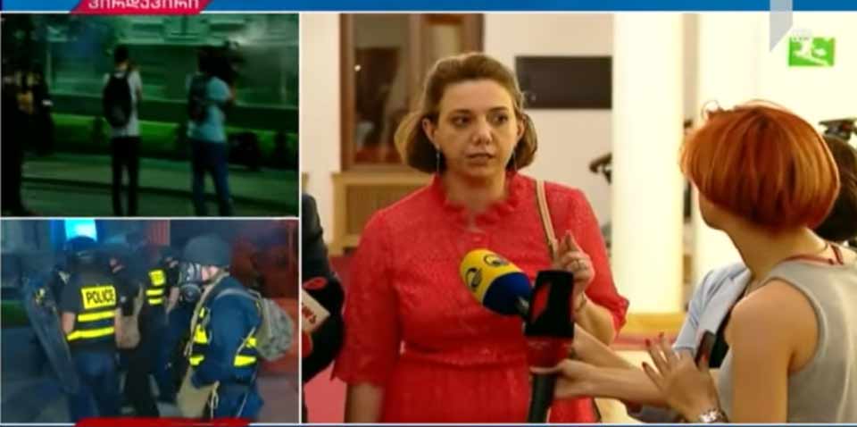 სალომე სამადაშვილი საქართველოს პირველი არხის ჟურნალისტს - როგორ ბედავთ, რომ ამ შეკითხვას მისვამთ [ვიდეო]