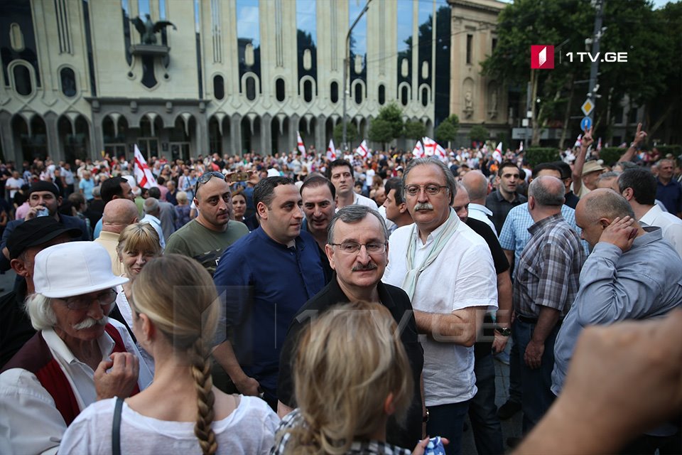აქციის მონაწილეების მსვლელობა