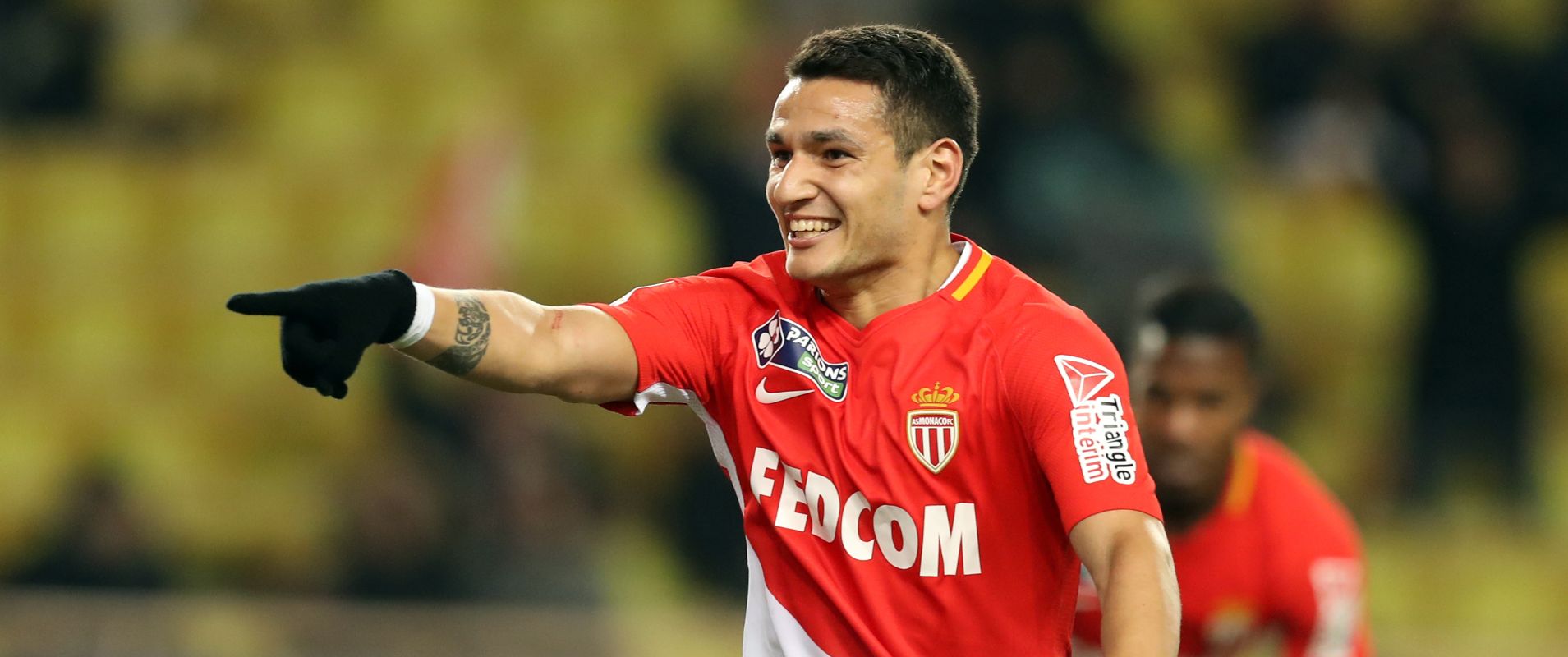 Monaco's Brazilian midfielder Rony Lopes reacts during the French League Cup semi-final football match between Monaco and Montpellier at the Louis II stadium in Monaco on January 31, 2018. / AFP PHOTO / VALERY HACHE        (Photo credit should read VALERY HACHE/AFP/Getty Images)