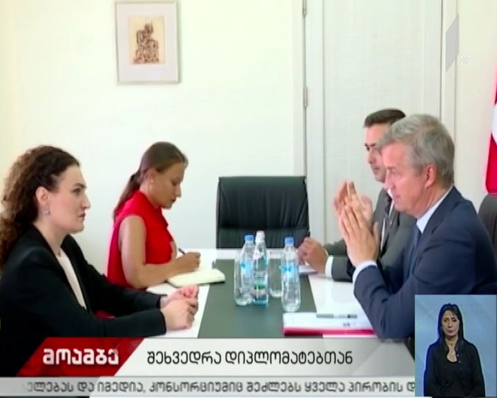 საგარეო საქმეთა მინისტრის მოადგილე დიპკორპუსს შეხვდა