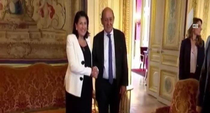 სალომე ზურაბიშვილი საფრანგეთის საგარეო საქმეთა მინისტრს შეხვდა
