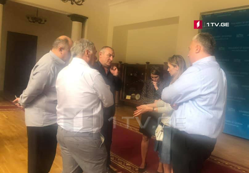 Archil Talakvadze and members of the parliamentary majority met with opposition