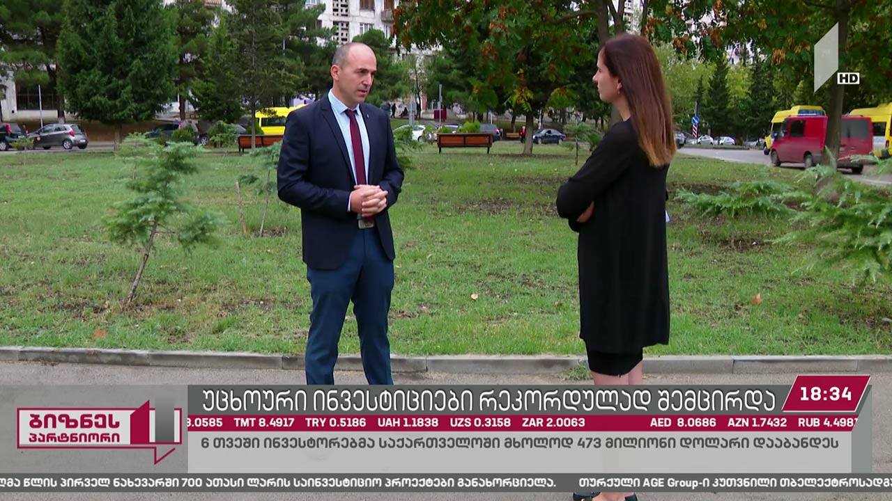 საქართველოში პირდაპირი უცხოური ინვესტიციები რეკორდულად შემცირდა