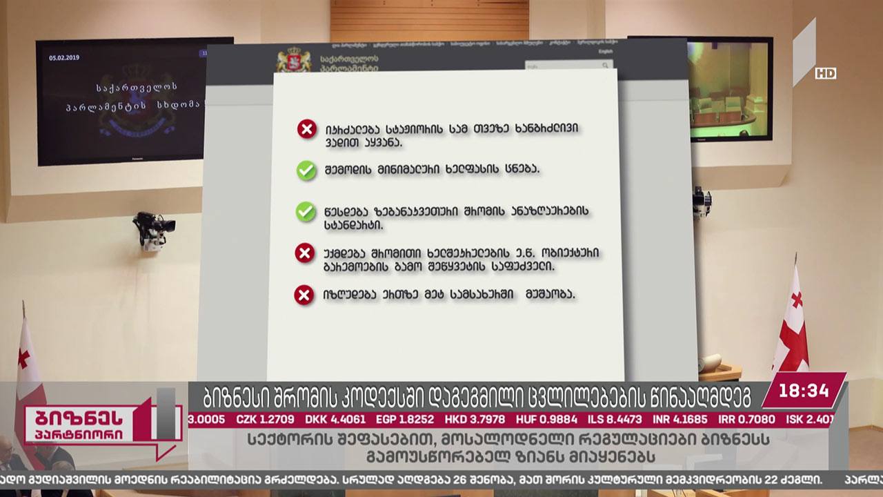 შრომის კოდექსში ცვლილებები იგეგმება