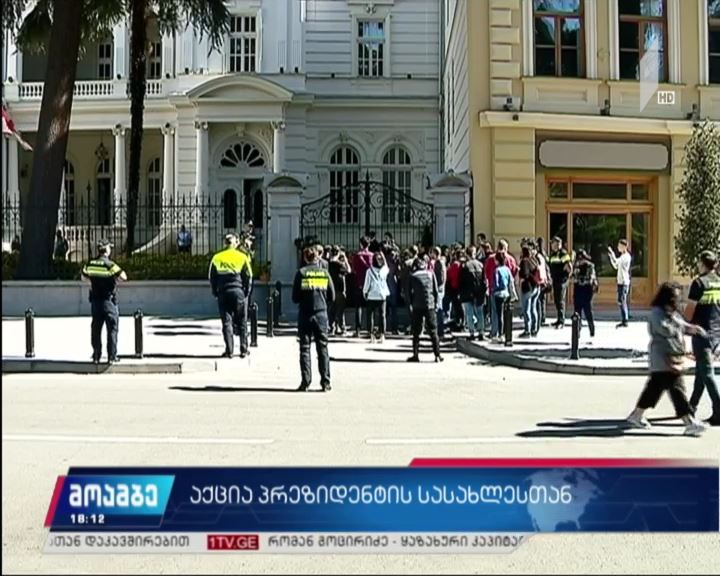 პრეზიდენტის რეზიდენციასთან აქცია-პერფორმანსი გაიმართა