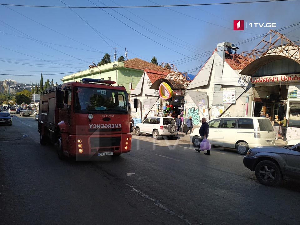 თბილისში, სადგურის მოედნის მიმდებარე ტერიტორიაზე ხანძარია [ვიდეო]