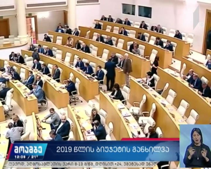 2019 წლის ბიუჯეტის განხილვა