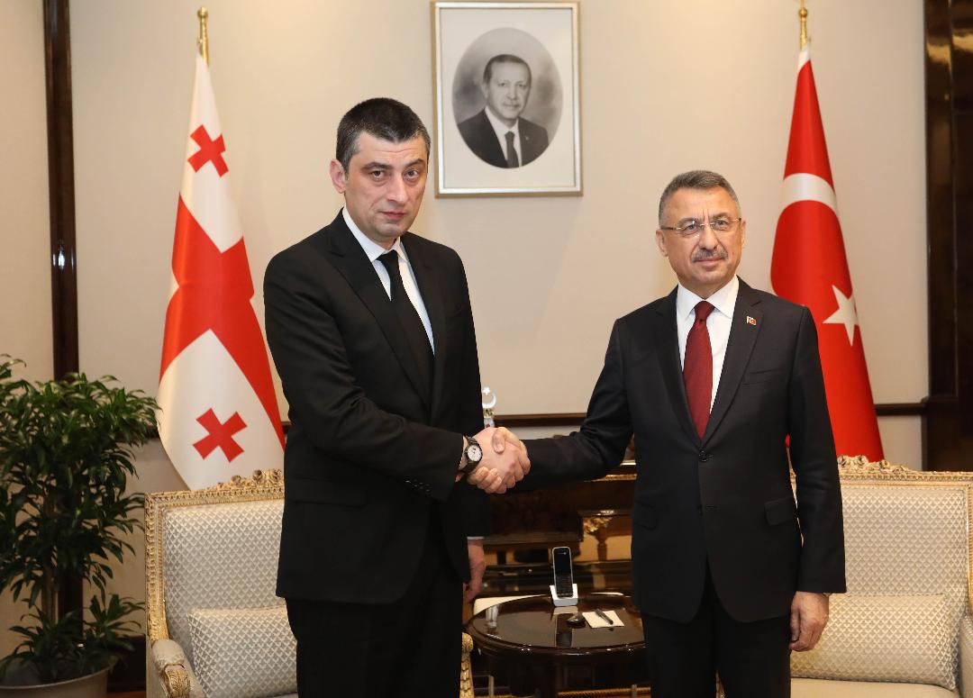 გიორგი გახარია თურქეთის ვიცე-პრეზიდენტსა და დიდი ეროვნული ასამბლეის თავმჯდომარეს შეხვდა