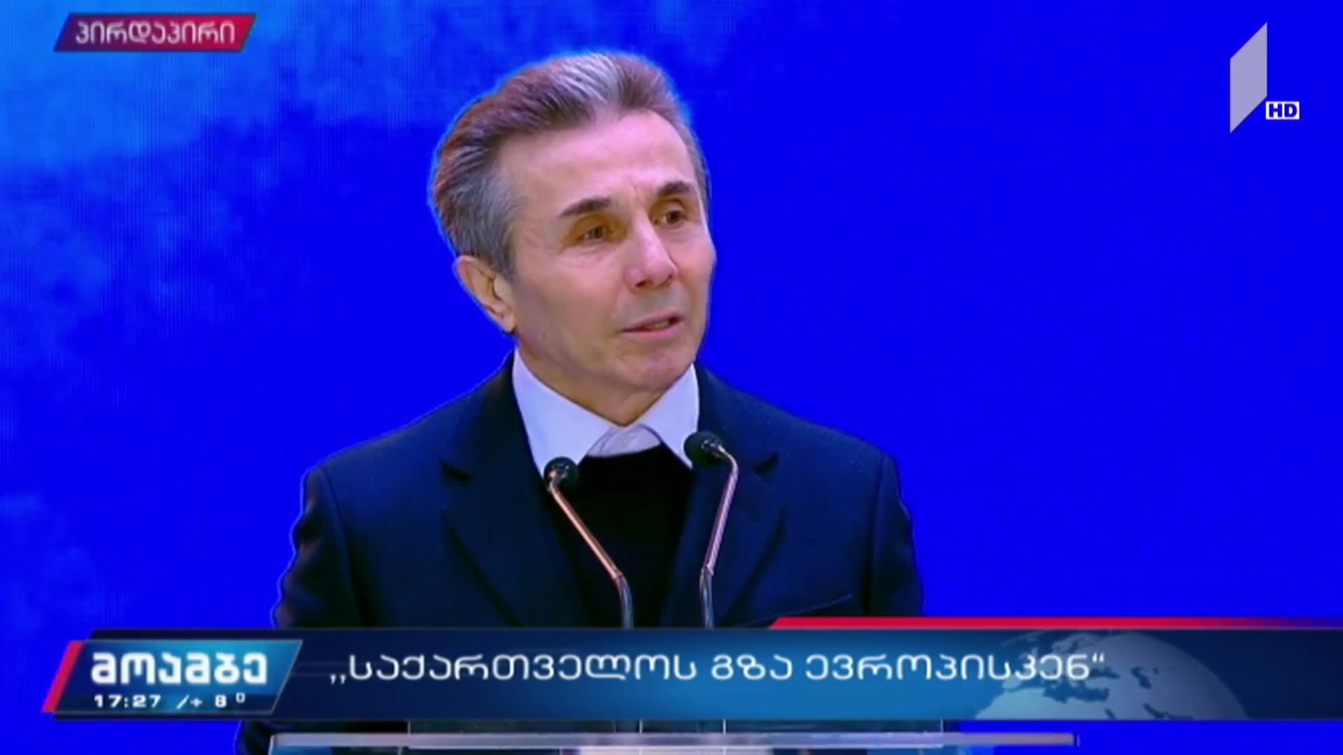 ბიძინა ივანიშვილის გამოსვლა აქციაზე - „საქართველოს გზა ევროპისკენ“