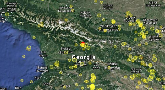 საქართველოში მიწისძვრა მოხდა