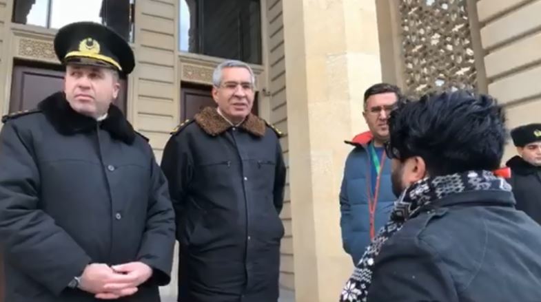 აზერბაიჯანის ცენტრალურ საარჩევნო კომისიასთან საპროტესტო აქცია გაიმართა