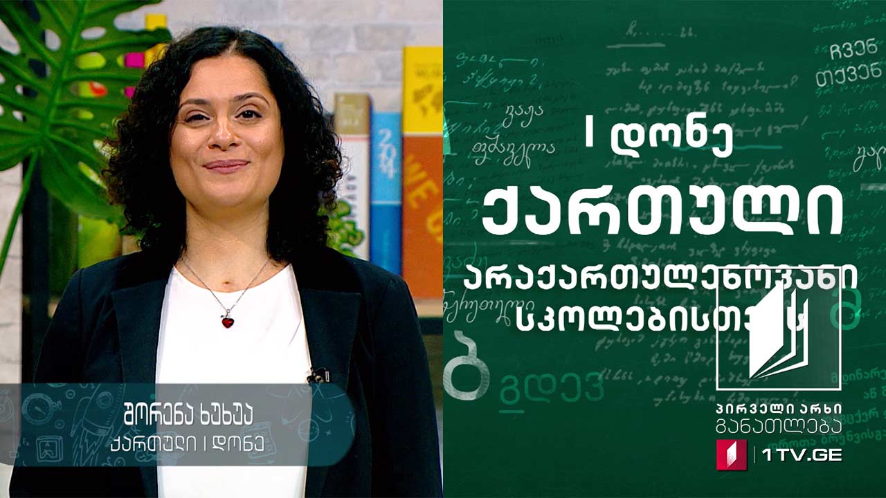 ქართული ენა არაქართულენოვანი სკოლებისთვის, I დონე, მესამე გაკვეთილი - 17 აპრილი, 2020 #ტელესკოლა