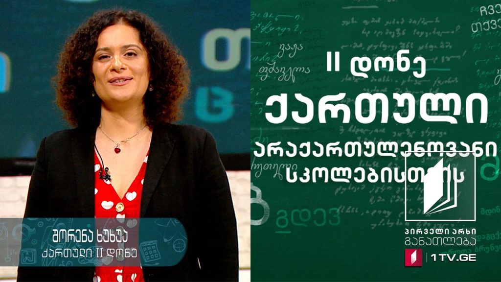 ქართული ენა არაქართულენოვანი სკოლებისთვის, II დონე – მეხუთე გაკვეთილი #ტელესკოლა
