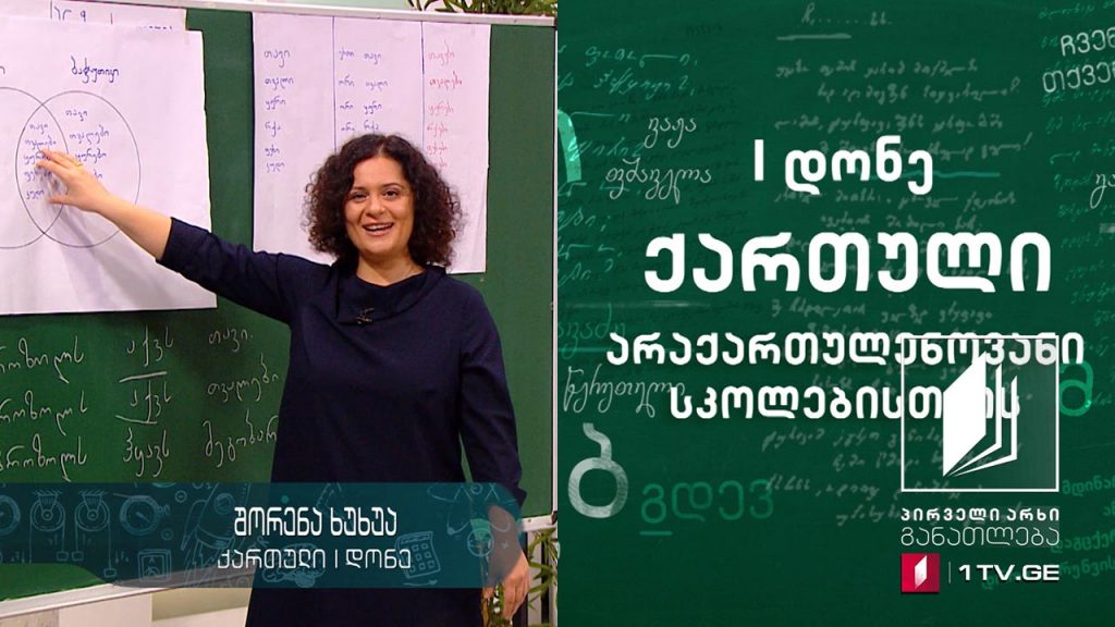 ქართული ენა არაქართულენოვანი სკოლებისთვის, I დონე – მეექვსე გაკვეთილი #ტელესკოლა