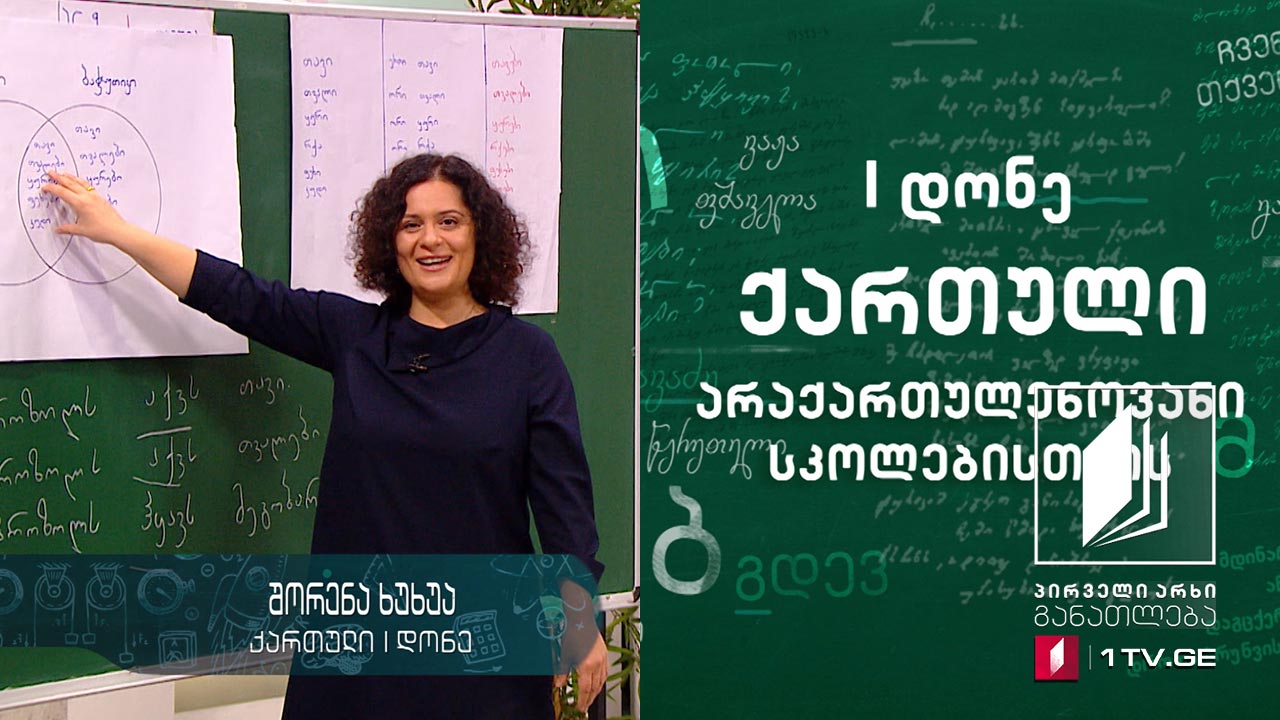 ქართული ენა არაქართულენოვანი სკოლებისთვის, I დონე - მეექვსე გაკვეთილი #ტელესკოლა
