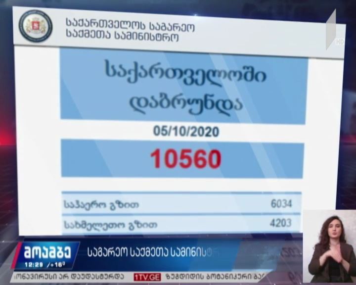 საგარეო საქმეთა სამინისტროს ინფორმაცია