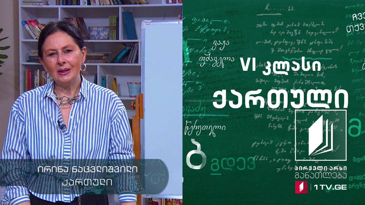 ქართული, VI კლასი - ისტორია და ლიტერატურა, ცოტნე დადიანი, 21 მაისი, 2020 #ტელესკოლა