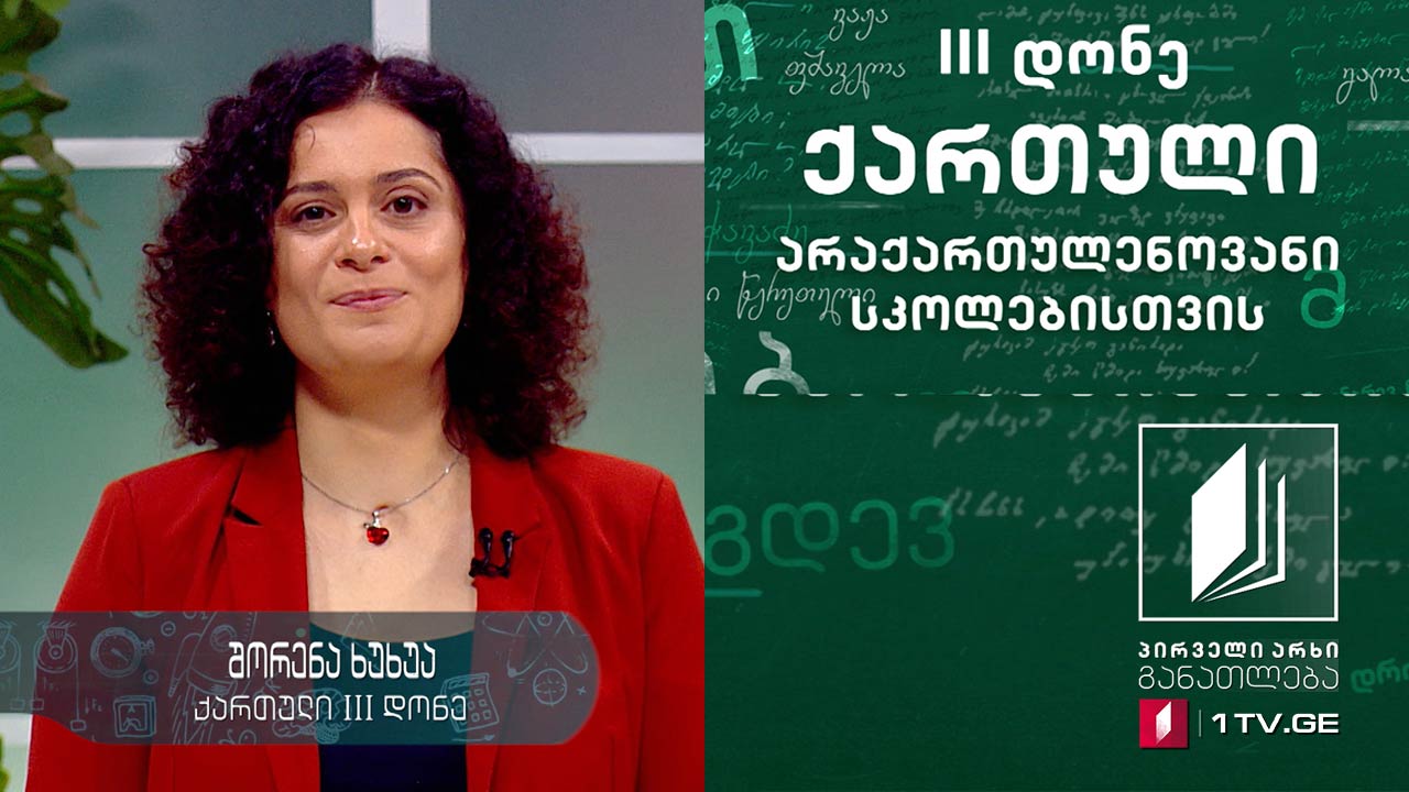 ქართული ენა არაქართულენოვანი სკოლებისთვის, III დონე - მერვე გაკვეთილი, 22 მაისი, 2020 #ტელესკოლა