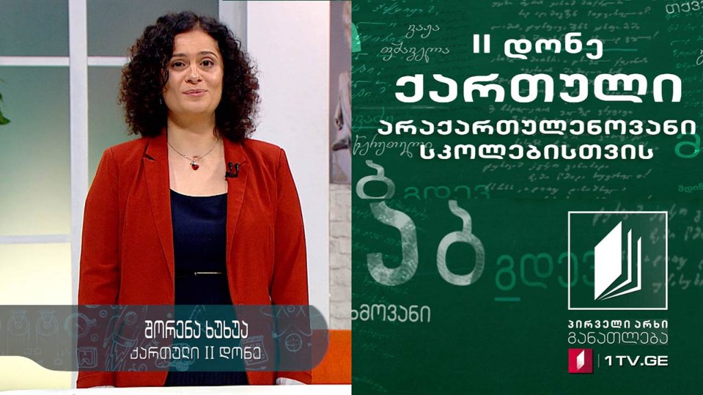 ქართული ენა არაქართულენოვანი სკოლებისთვის, II დონე – მერვე გაკვეთილი, 22 მაისი, 2020 #ტელესკოლა