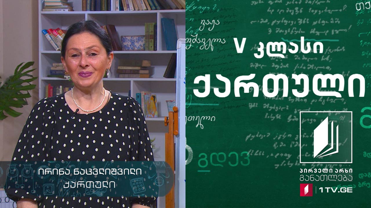 ქართული, V კლასი - ანა კალანდაძე, 27 მაისი, 2020 #ტელესკოლა