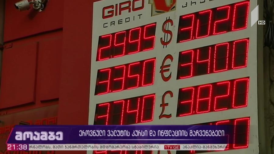 ეროვნული ვალუტის კურსი და ინფლაციის მაჩვენებელი