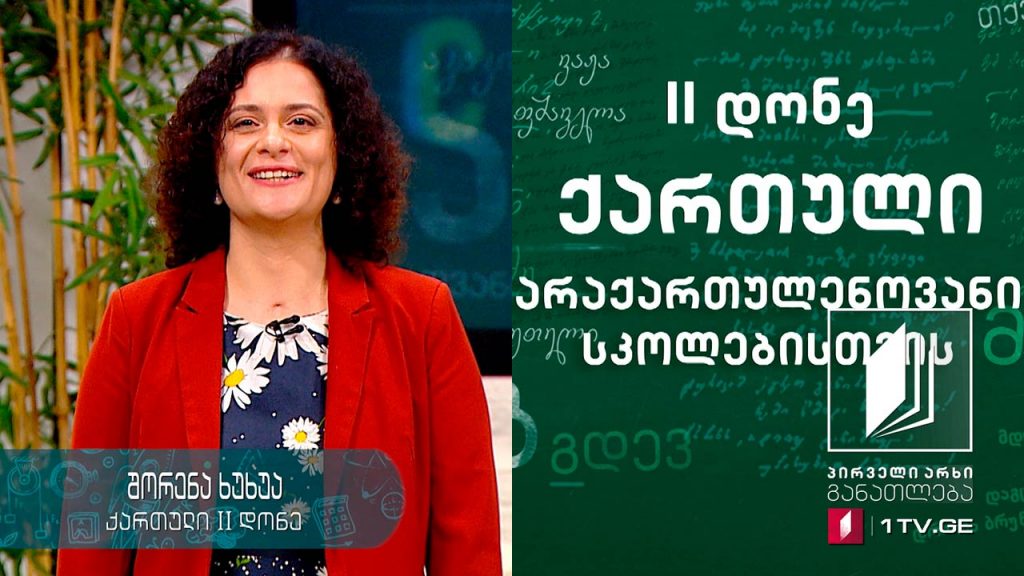 ქართული ენა არაქართულენოვანი სკოლებისთვის, II დონე – მეთერთმეტე გაკვეთილი, 12 ივნისი, 2020 #ტელესკოლა