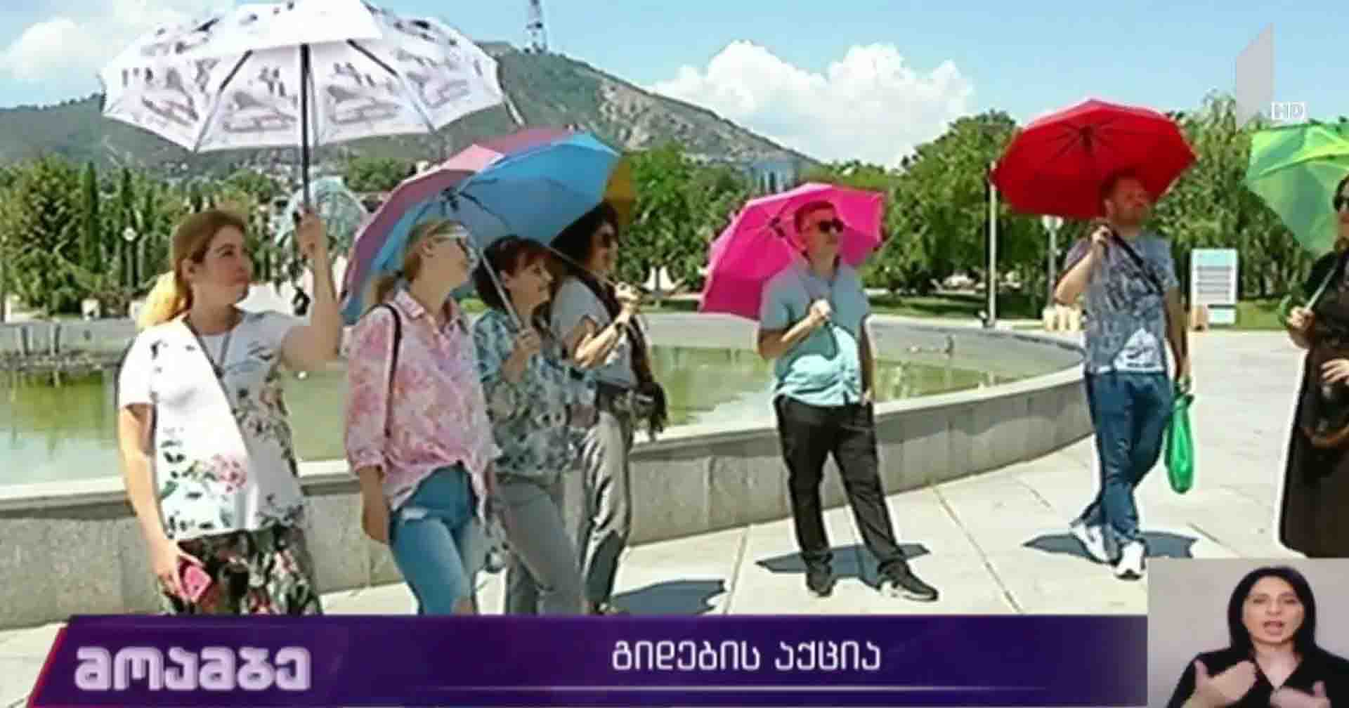 გიდების აქცია რიყის პარკში