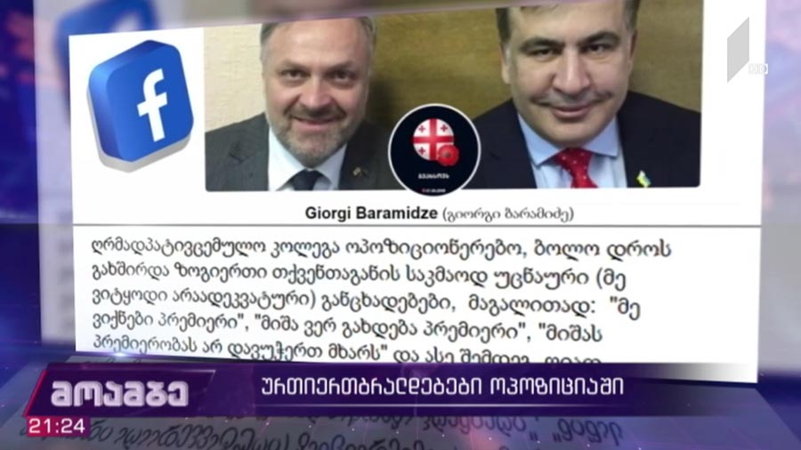 ურთიერთბრალდებები ოპოზიციაში