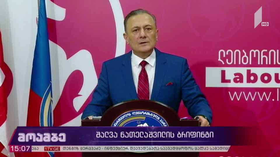 შალვა ნათელაშვილის ბრიფინგი