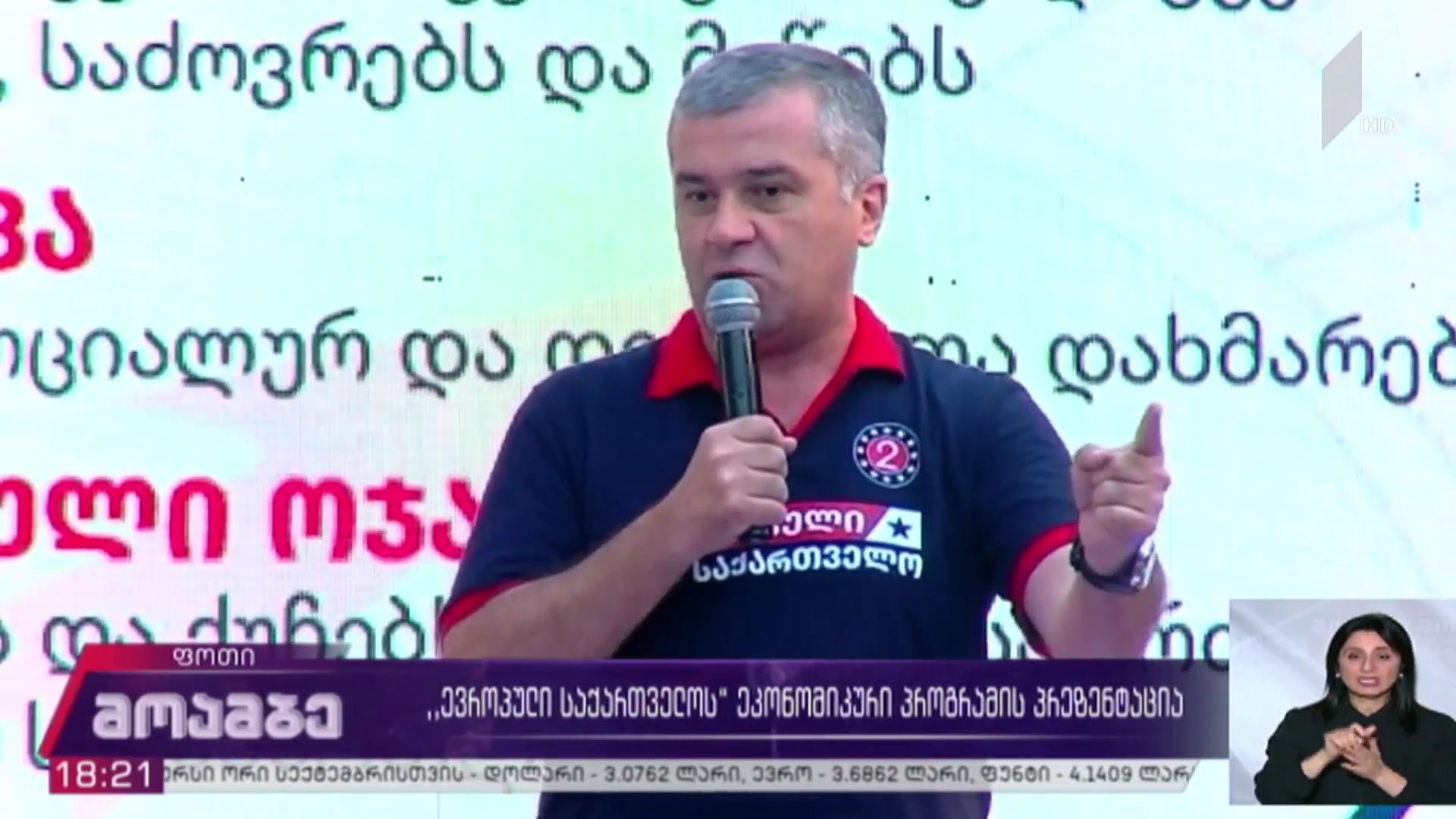 „ევროპული საქართველოს“ ეკონომიკური პროგრამის პრეზენტაცია
