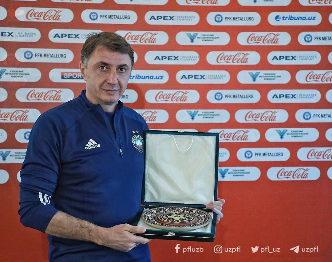 შოთა არველაძე უზბეკეთის აგვისტოს საუკეთესო მწვრთნელია