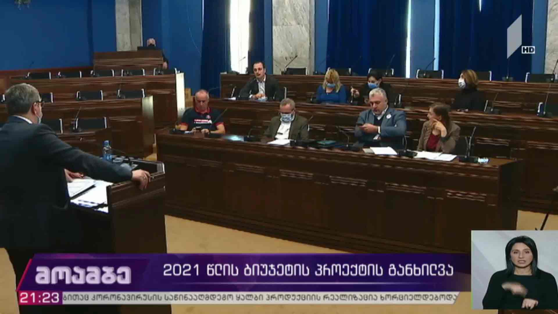 2021 წლის ბიუჯეტის პროექტის განხილვა 