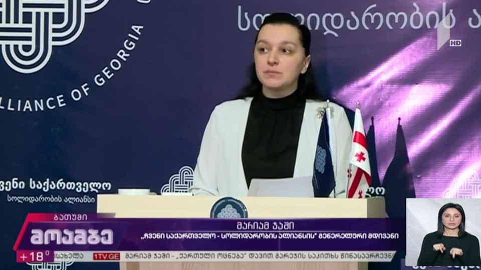 მარიამ ჯაშის განცხადება