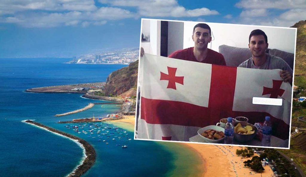 კაკაბაძეს ტენერიფეზე შერმადინი დახვდა - ქართველებმა კუნძულზე ეროვნული დროშა გაშალეს