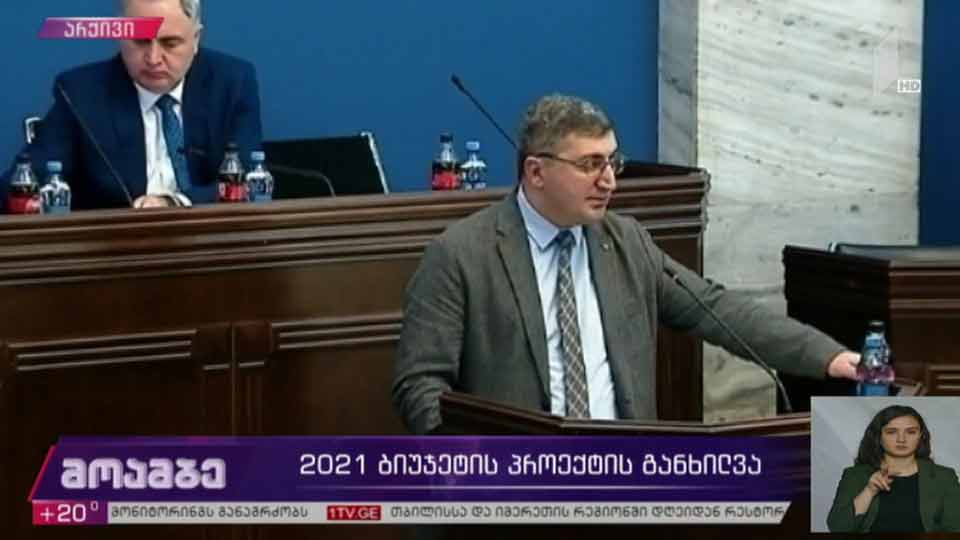 2021 წლის  ბიუჯეტის პროექტის განხილვა