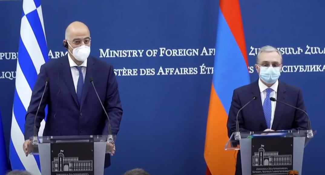 სომხეთისა და საბერძნეთის საგარეო საქმეთა მინისტრებმა ერთობლივი პრესკონფერენცია გამართეს