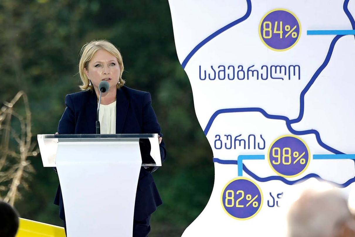 ნათია თურნავა - სამეგრელოში, ოკუპირებული ტერიტორიების გამყოფ ხაზთან მდებარე 74 დასახლება გაზიფიცირდა და მთლიანობაში, 17 ათასამდე ოჯახმა მიიღო ბუნებრივი აირი