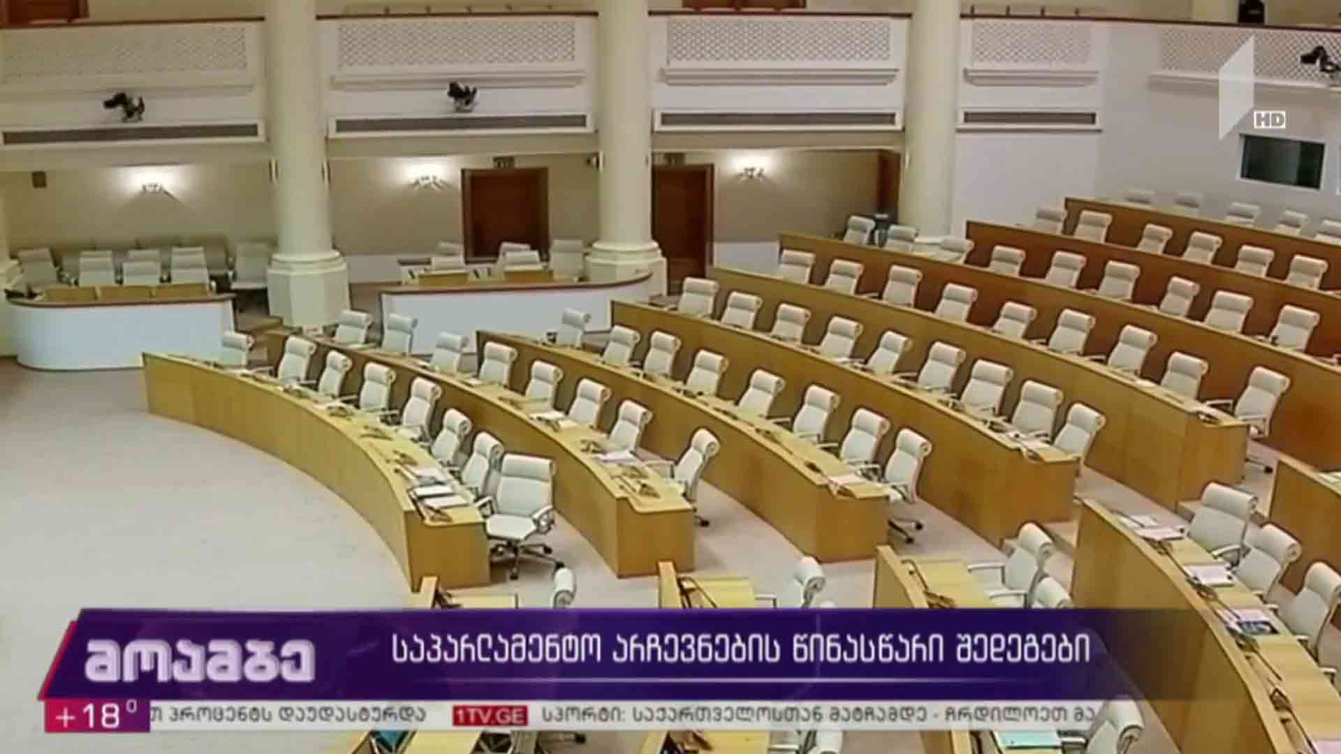 #არჩევნები2020 საპარლამენტო არჩევნების წინასწარი შედეგები  